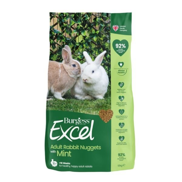 Burgess Excel Adult Rabbit Nuggets with Mint - Image 2